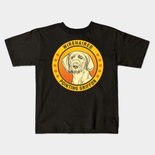 Wirehaired Pointing Griffon Dog Portrait Kids T-Shirt